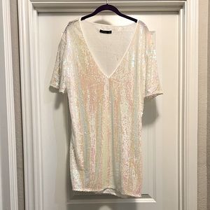 Sequin T Shirt Dress